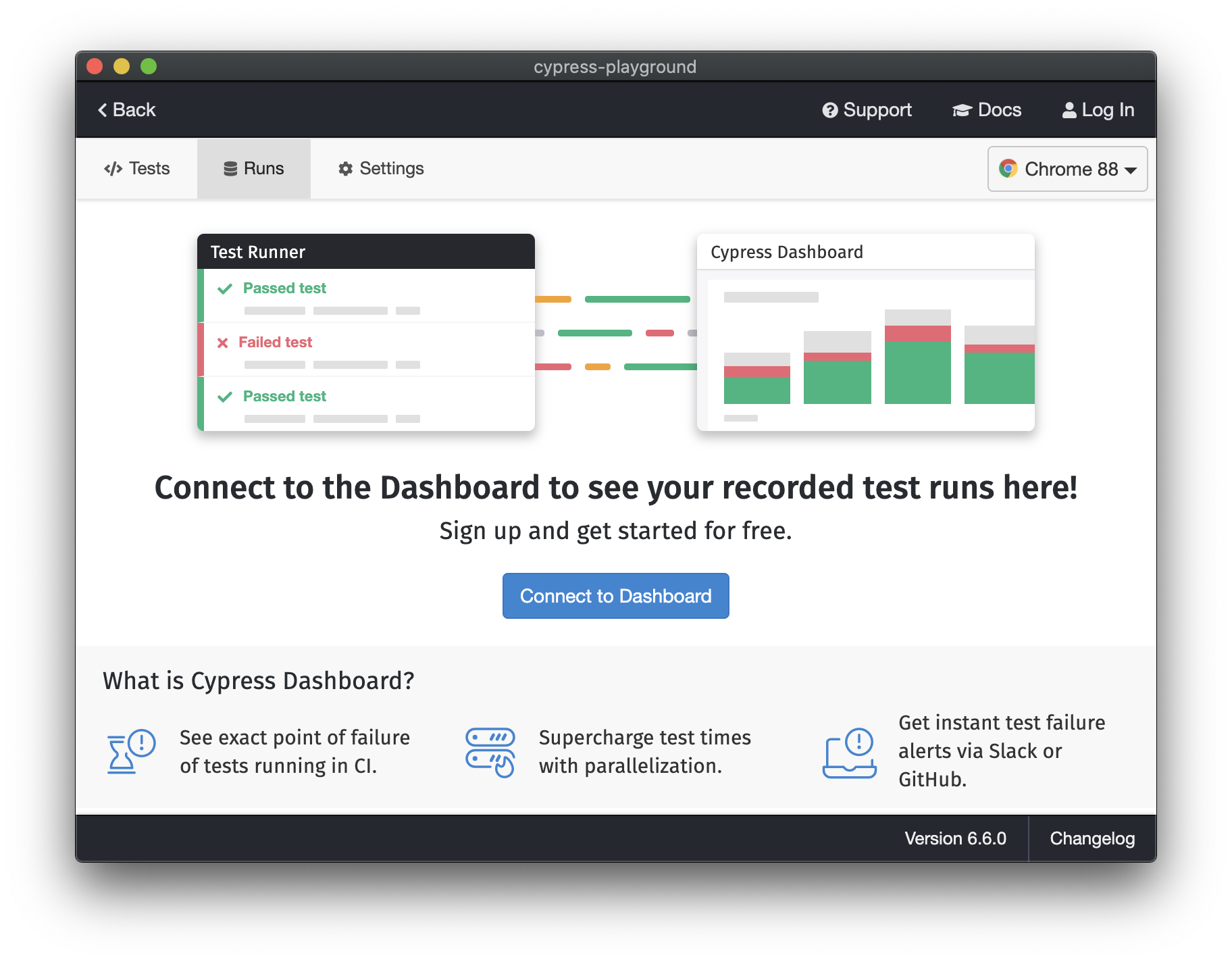Connect to Dashboard